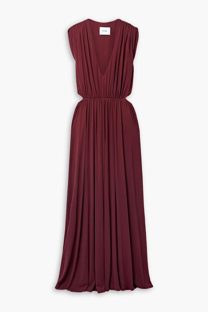 Esse Studios Cutout gathered crepe gown