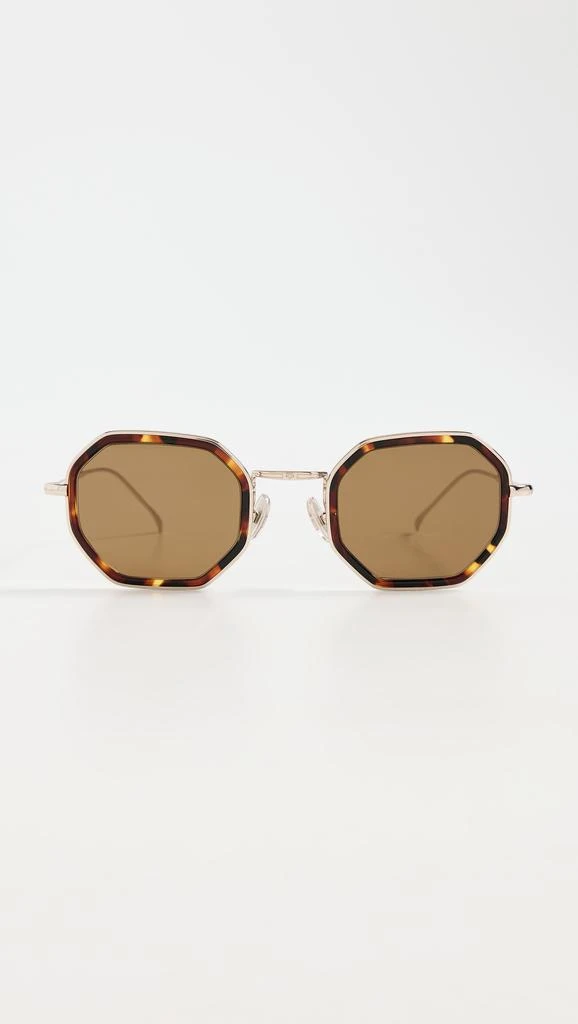 Illesteva Dylan Tate Star Tortoise/Gold W Brown Flat Lenses 1