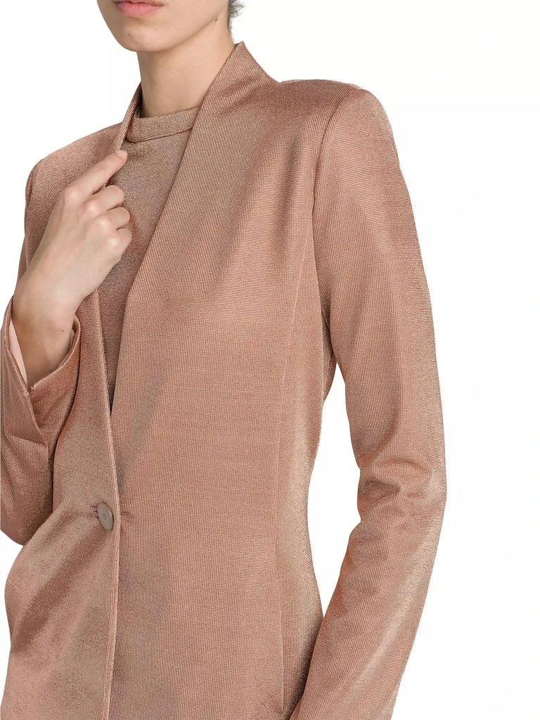 Giorgio Armani Metallic Bonded Jersey Blazer 6
