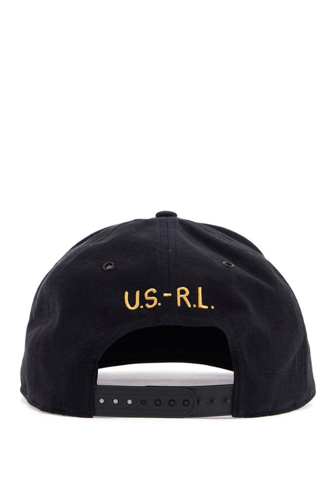 Ralph Lauren black cotton cap with embroidered patch and adjustable closure