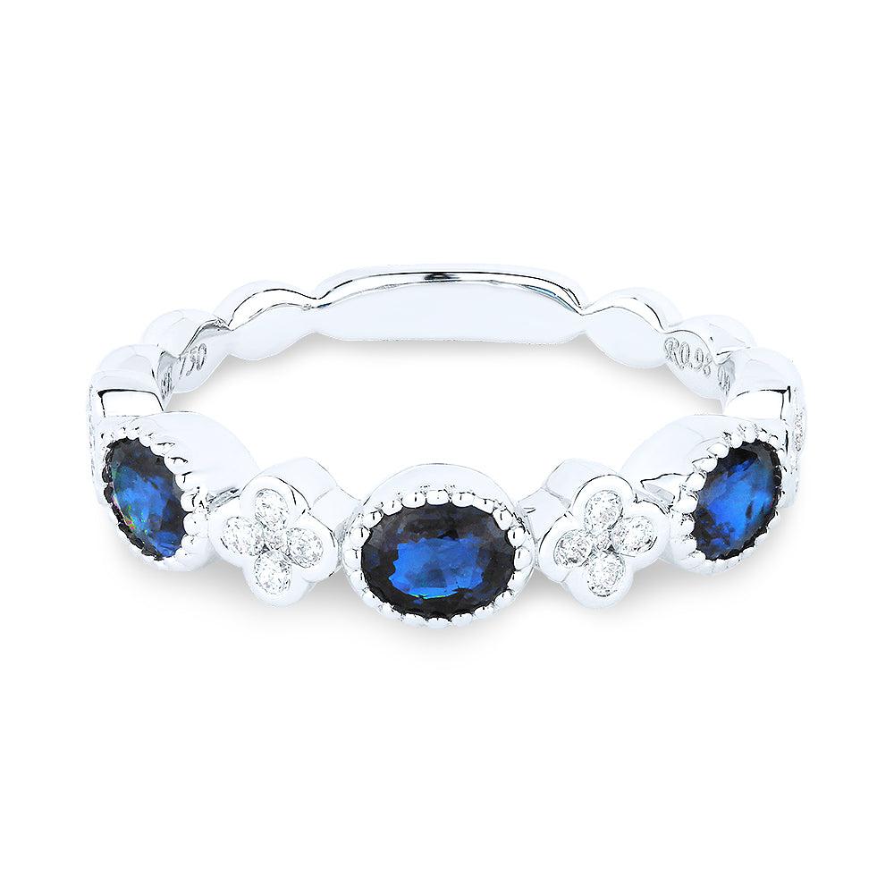 SSELECTS 14K White Gold,sapphire Ring