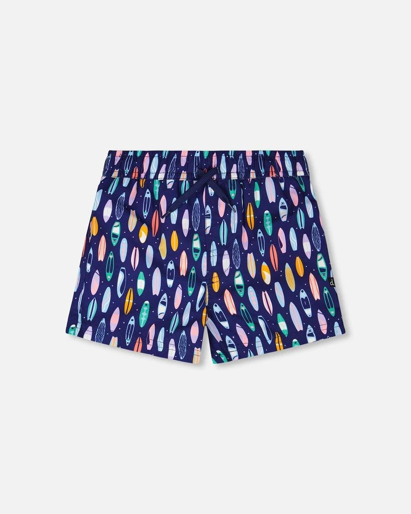 Deux par Deux Boardshorts Blue Surfboard Print 1