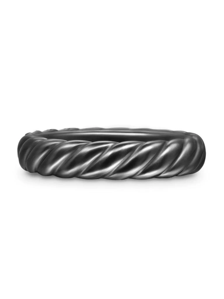 David Yurman Sculpted Cable Band Ring in Black Titanium 5