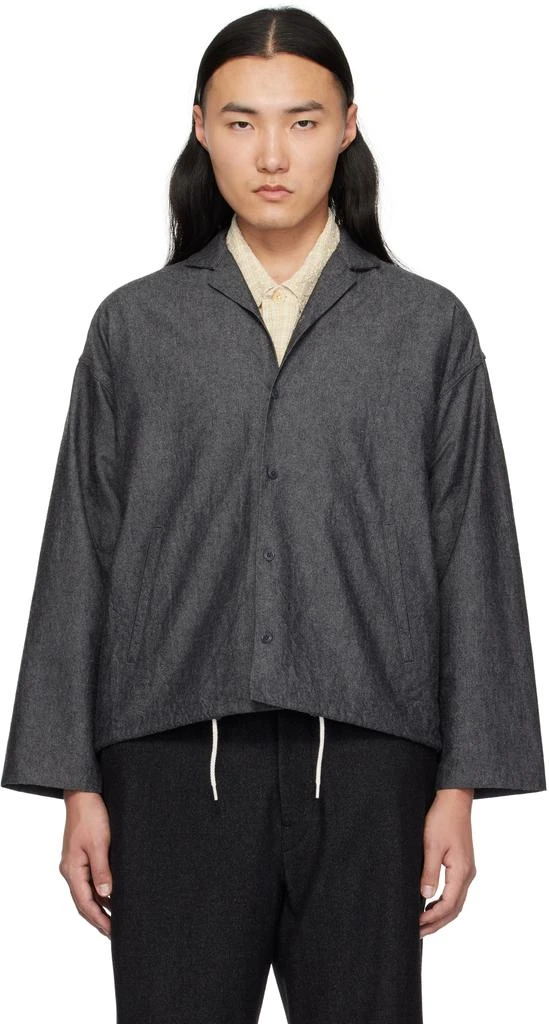 Nanamica Gray Cotton Wool Deck Jacket 1