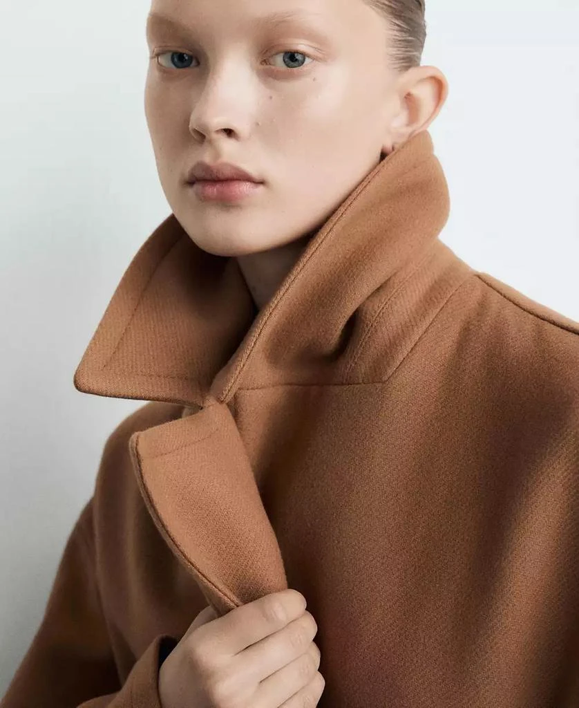 Mango Women
s Belted Manteco Wool Coat 7