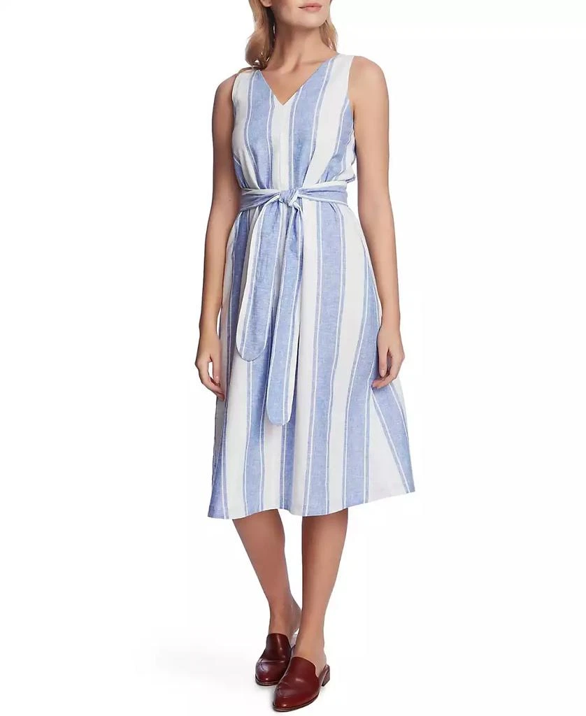 Court & Rowe Women's Sleeveless V-neck Tie Waist Dress 1