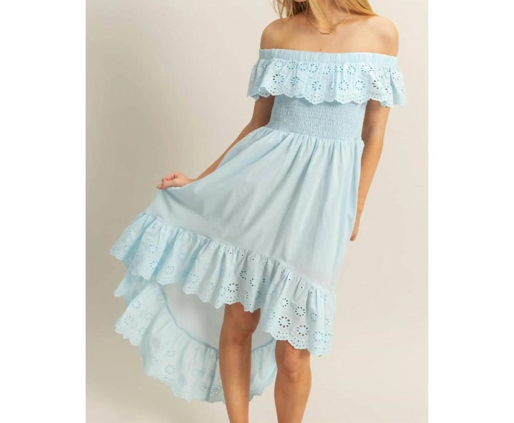 knee length dresses for ladies Smocked Bodice Bow Strap Midi Dress – English Factory