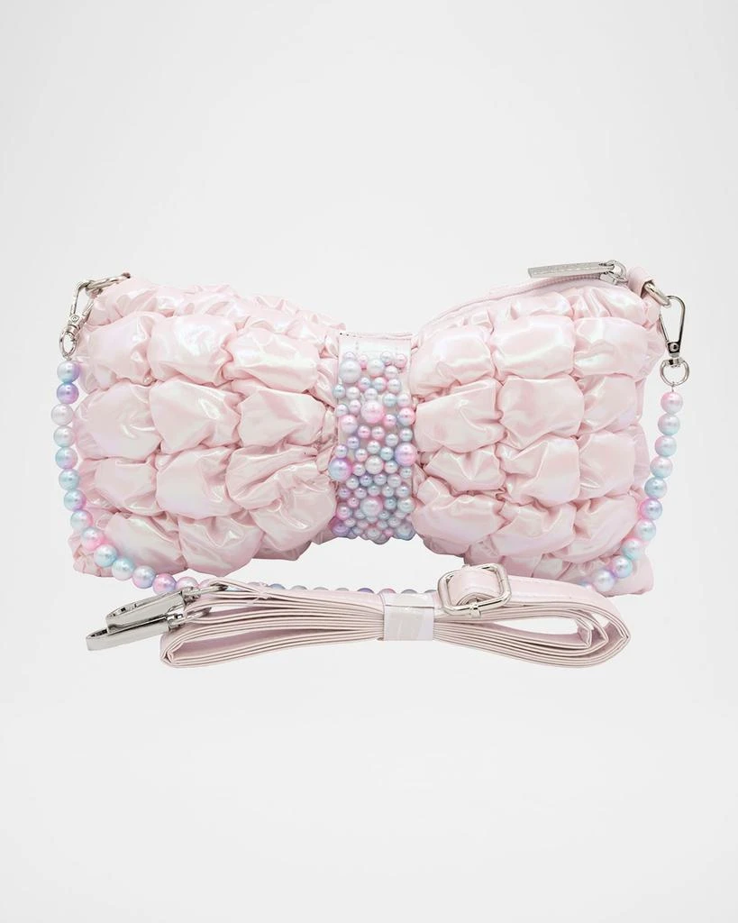Bari Lynn Kid's Iridescent Puffy Bow Shoulder Bag 2