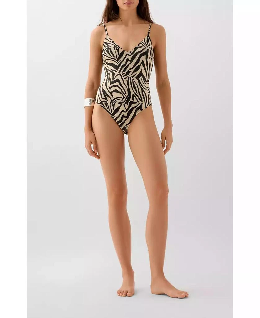 Scalpers Women
s Zebra Swimsuit 2