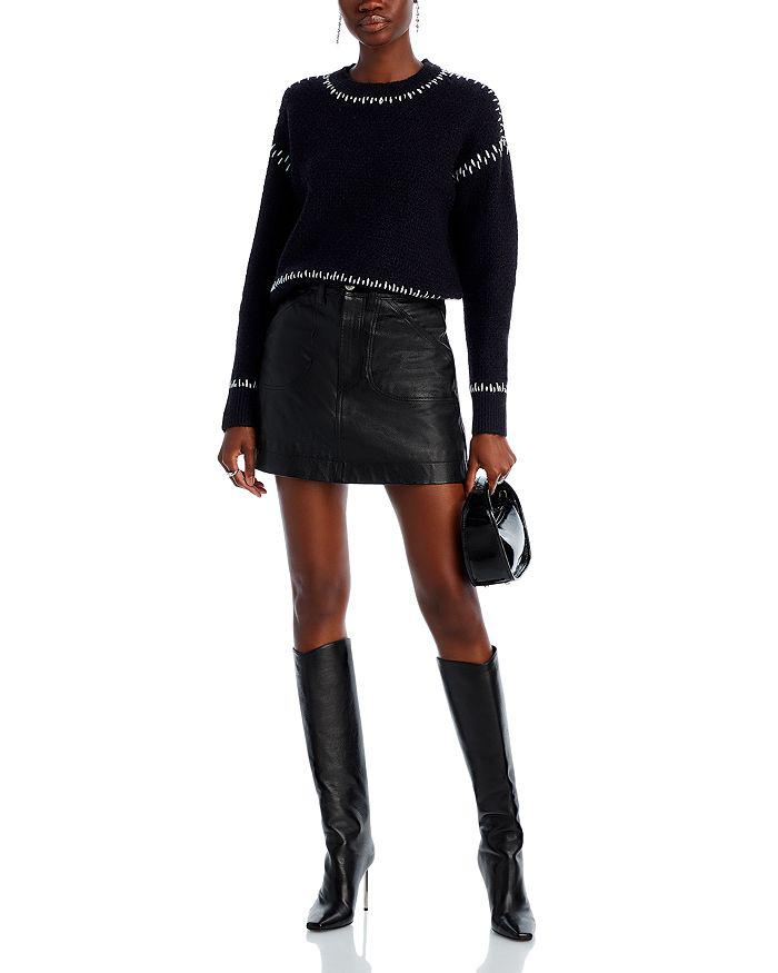 AQUA Contrast Stitch Sweater - Exclusive