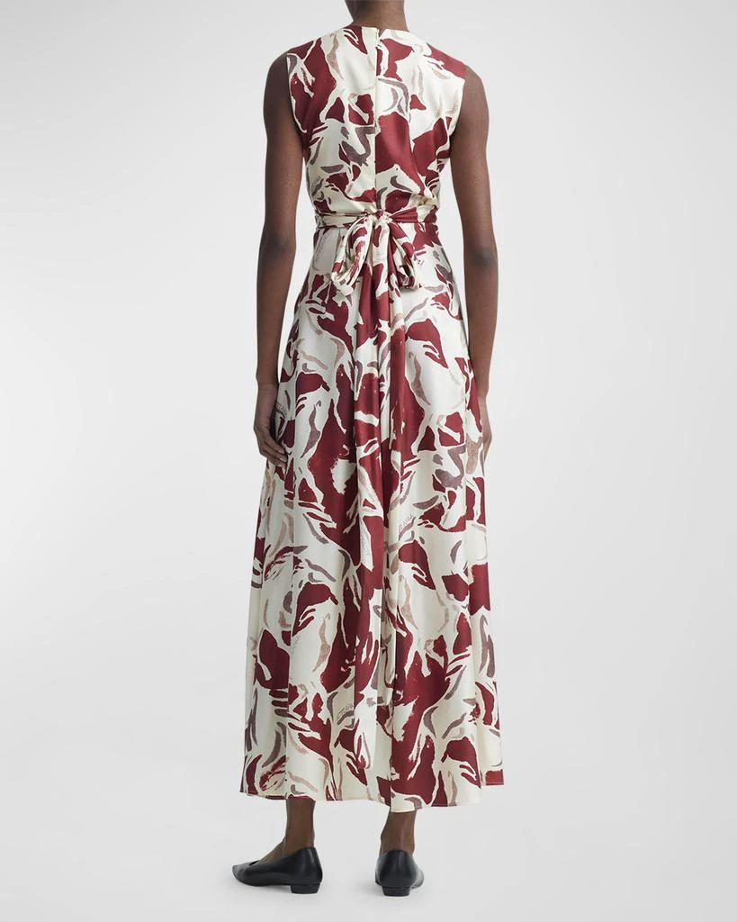 Altuzarra Penny Horse-Print Sleeveless Cross-Waist Maxi Dress 5