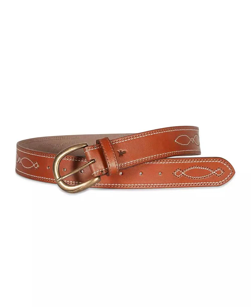 Frye Women's Two-Tone Stitch Belt 2