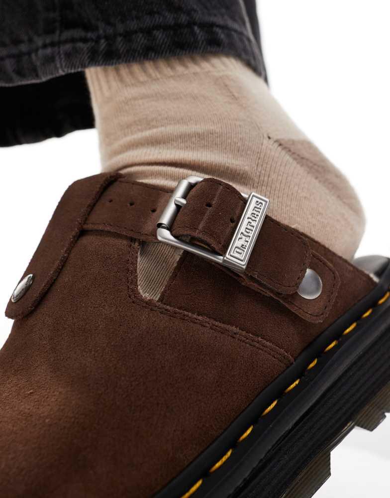 Dr Martens ZebZag mules in brown suede – On Sale Now with Up to 21