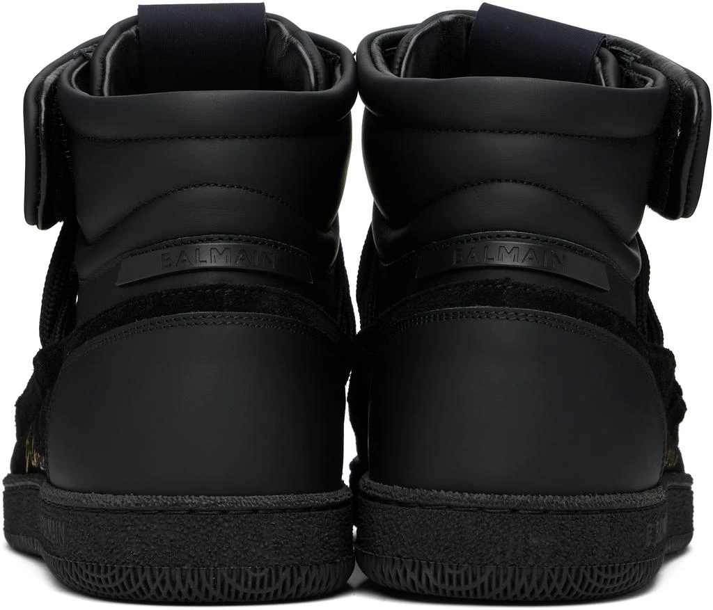 Balmain High top laced up Balmain Black Leather  main image 3