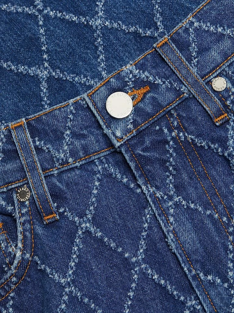 VERONICA BEARD Taylor Diamond Stitch High-Rise Wide-Leg Jeans 7