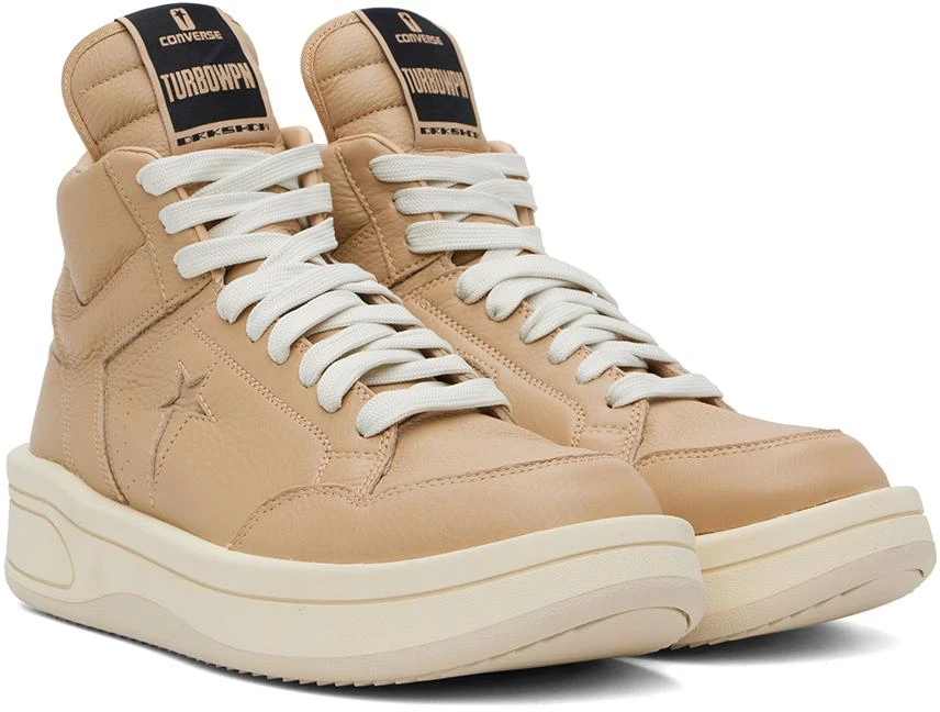 Rick Owens Tan Converse Edition TURBOWPN Mid Sneakers 4