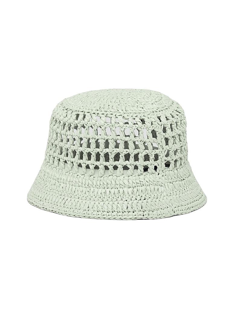 キャップ PRADA Embroidered Raffia Bucket Hat Prada Raffia Bucket Hat | Saks Fifth Avenue