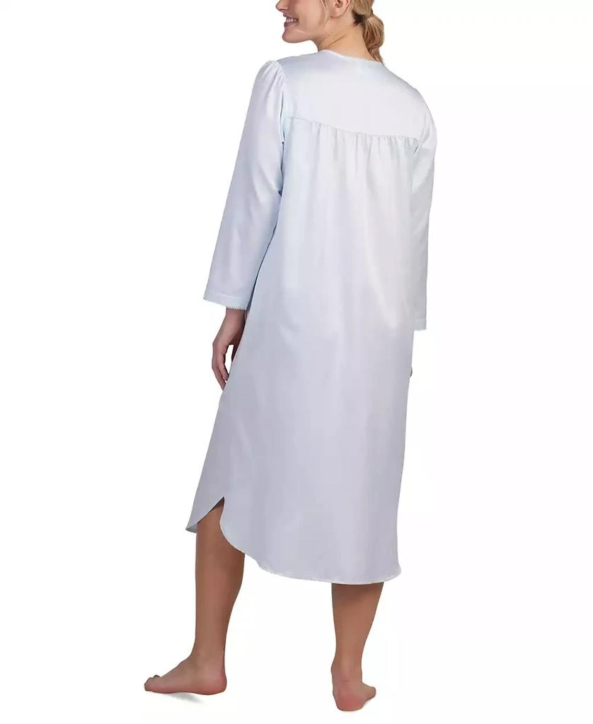 Miss Elaine Petite Embroidered Long-Sleeve Nightgown 2