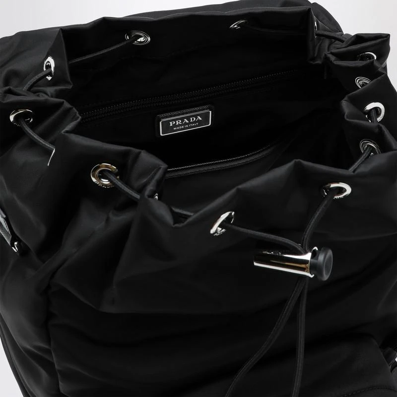 Prada Black Re-Nylon backpack with snap fastener 5