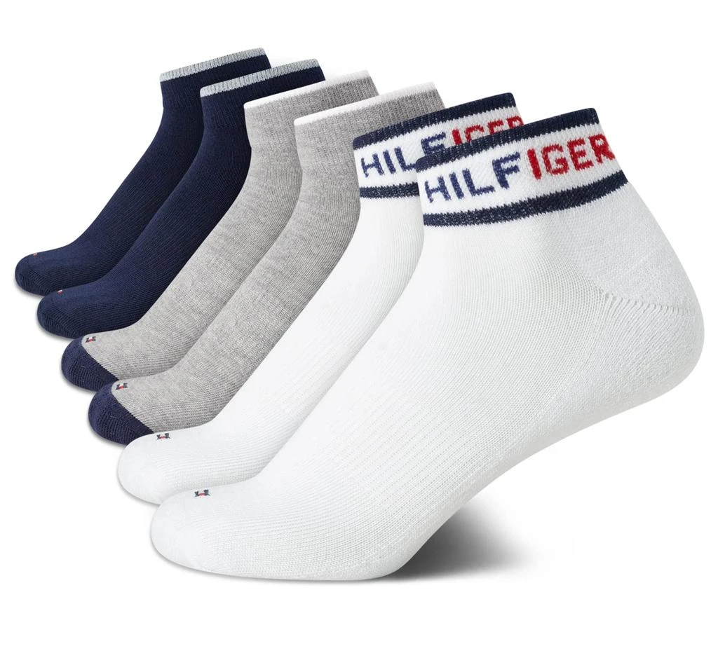 Tommy Hilfiger Tommy Hilfiger Boys
 Athletic Socks - Performance Cushion Quarter Cut Ankle Socks (6 Pack)