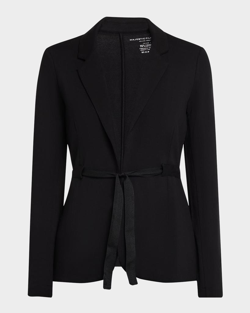 MAJESTIC FILATURES Tie-Waist French Terry Blazer