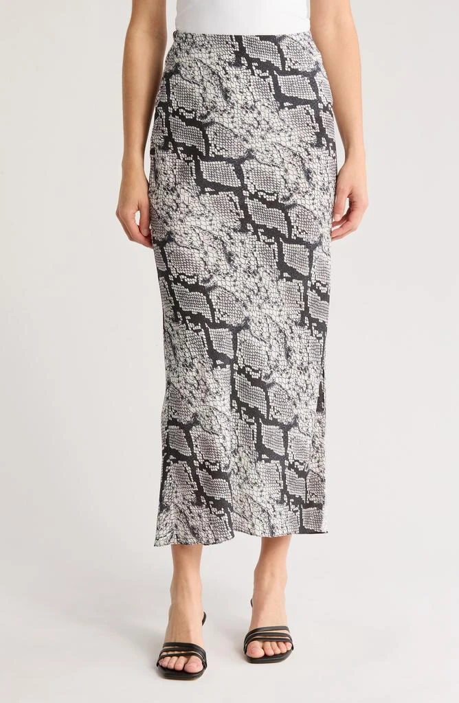Theory Snakeskin Print Silk Slip Skirt 1