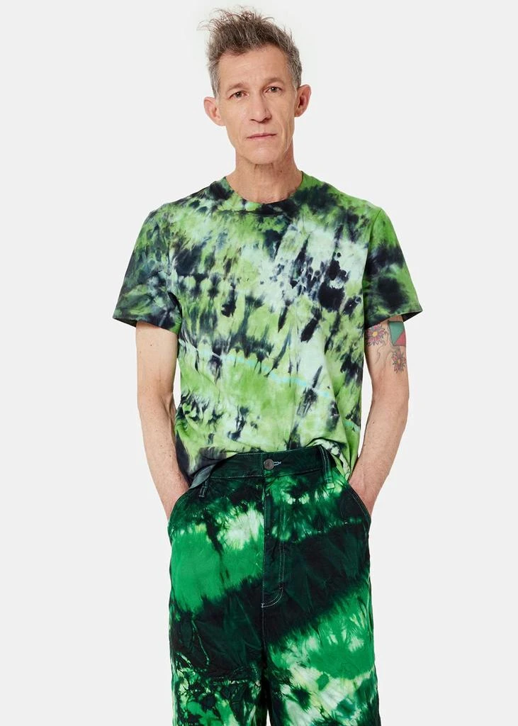 AMI PARIS AMI Alexandre Mattiussi Green Tie Dye T-Shirt 2