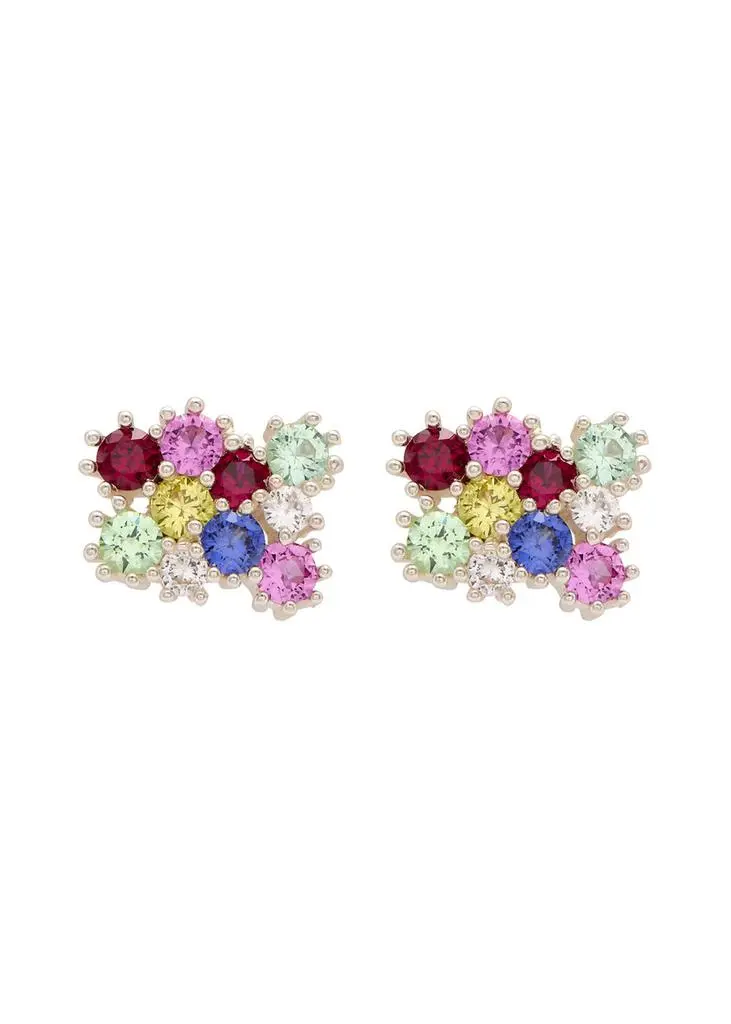 BLEUE BURNHAM Wild Flower sterling silver stud earrings 1