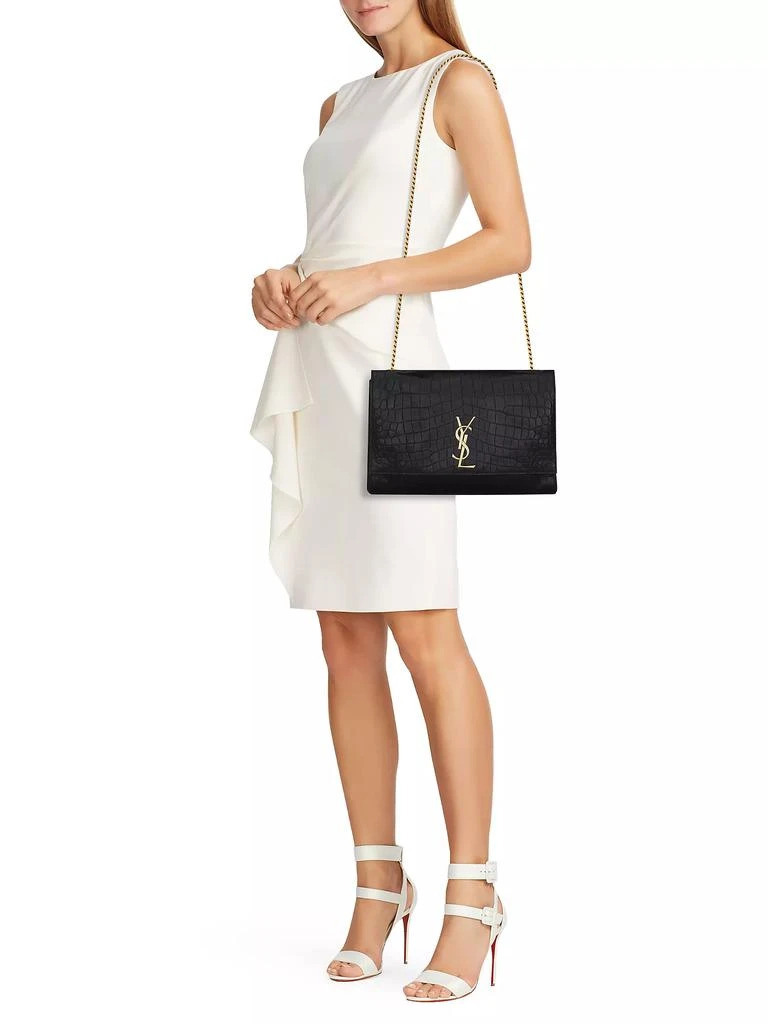 Yves Saint Laurent Kate Medium Reversible Chain Shoulder Bag in Suede and Crocodile-Embossed Leather 2