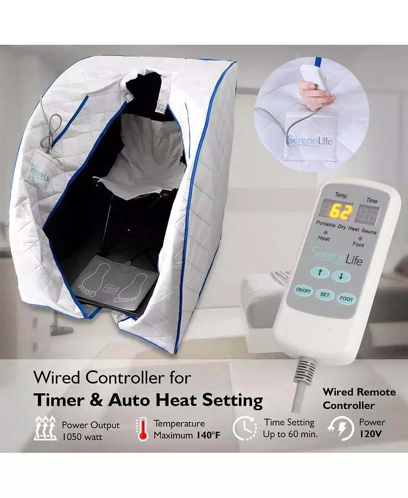 SereneLife Compact 
Portable Infrared Sauna With Foldable Chair 2