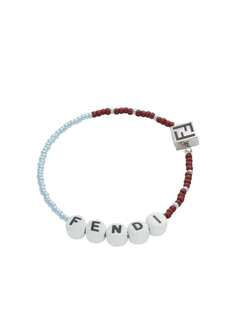 Fendi logo charm beads bracelet - men 1