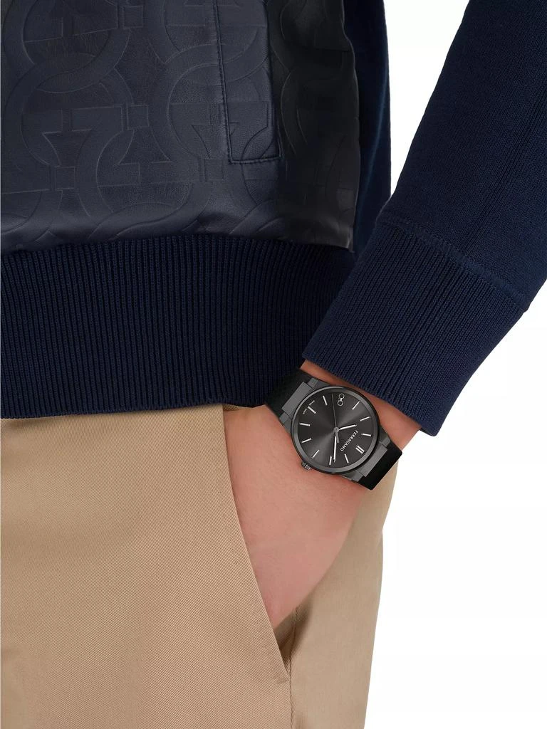 Salvatore Ferragamo Infinity Sapphire Stainless Steel & Woven Strap Watch/41MM 2