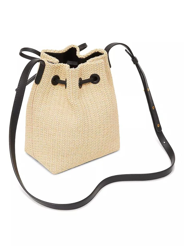 Mansur Gavriel Mini Woven Raffia Bucket Bag 3