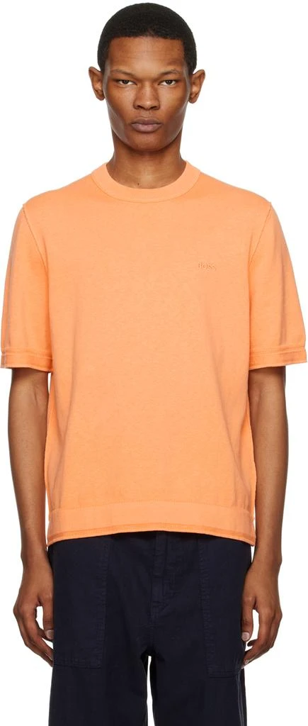 Hugo Boss Orange Embroidered T-Shirt 1