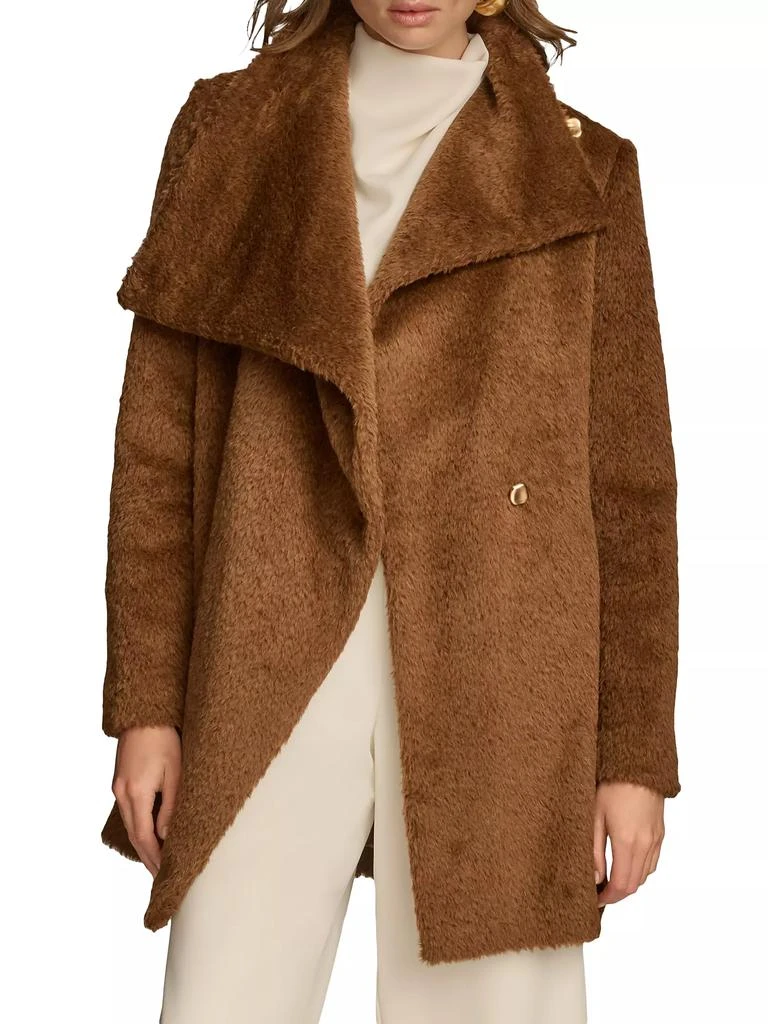 Donna Karan Wool-Blend Belted Wrap Coat 9
