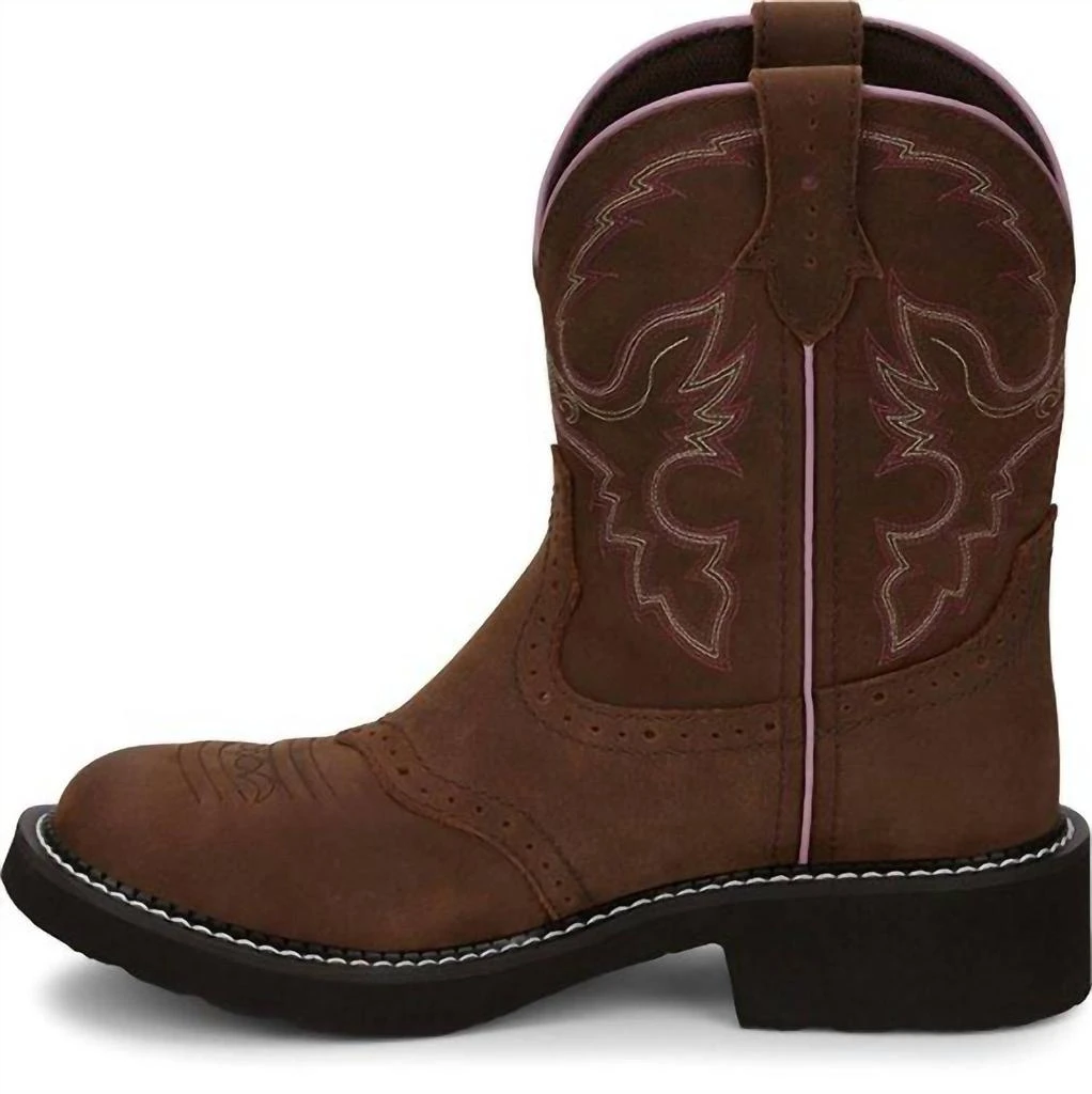Justin Justin - WOMEN'S GYPSY GEMMA RUSTIC AGED BARK ROUND TOE WESTERN BOOTS - MEDIUM WIDTH 4