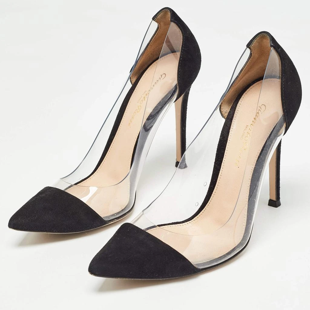 Gianvito Rossi Gianvito Rossi Black Suede and PVC Plexi Pumps Size 36 3