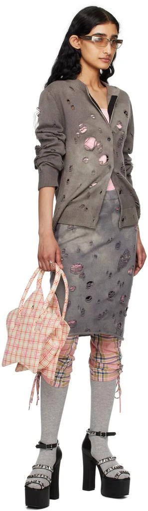 Ashley Williams Gray Cozette Midi Skirt 4