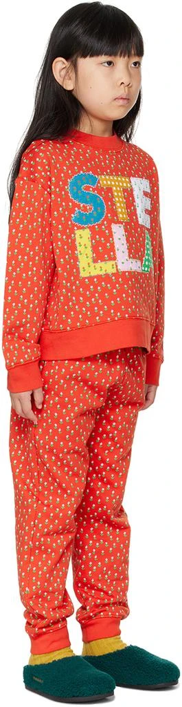 Stella McCartney Kids Red Ditsy Flowers Sweatsuit 2