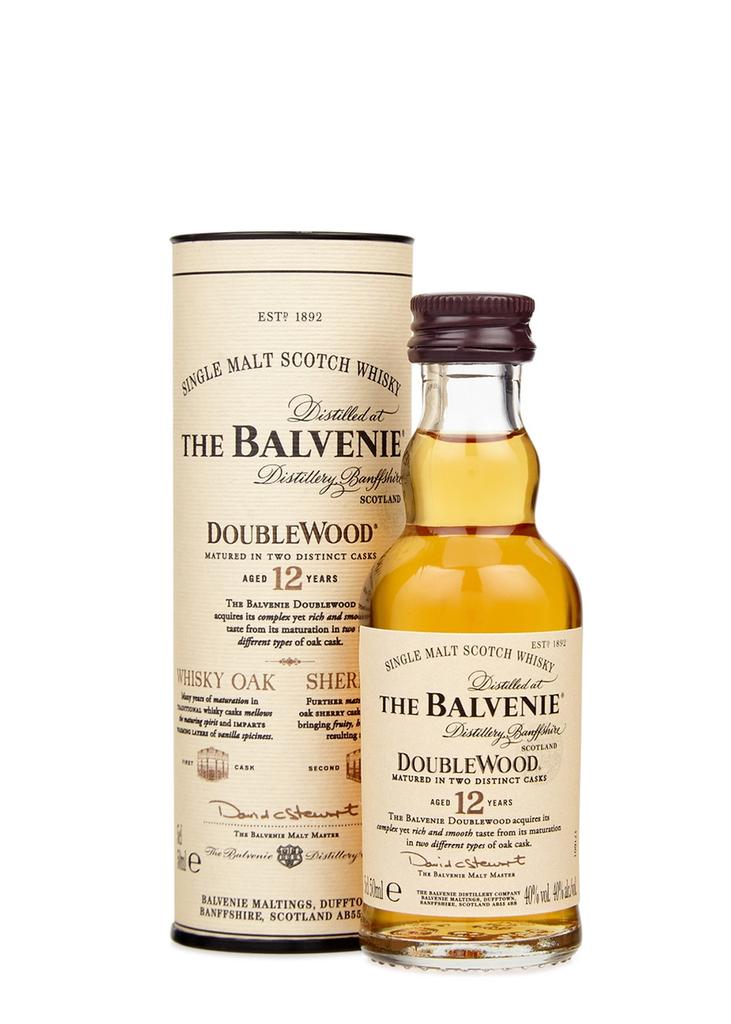 BALVENIE DoubleWood 12 Year Old Single Malt Scotch Whisky Miniature 50ml