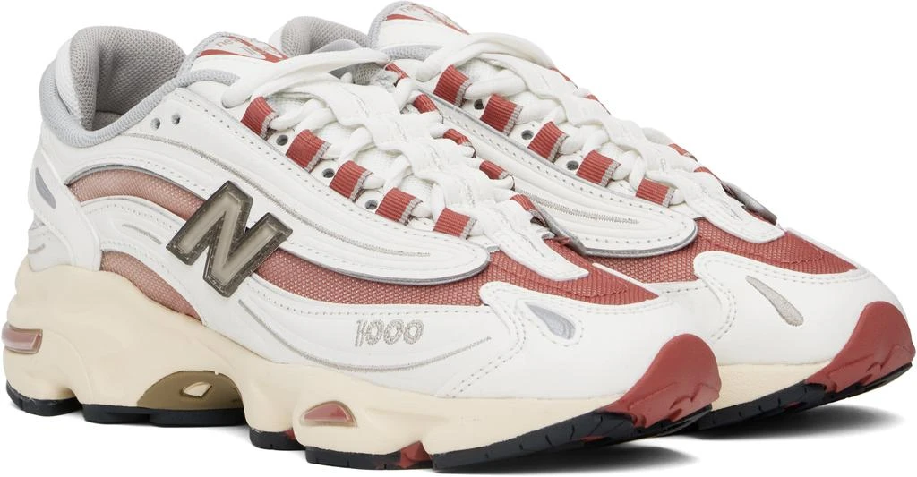 New Balance Off-White & Red 1000 Sneakers 4