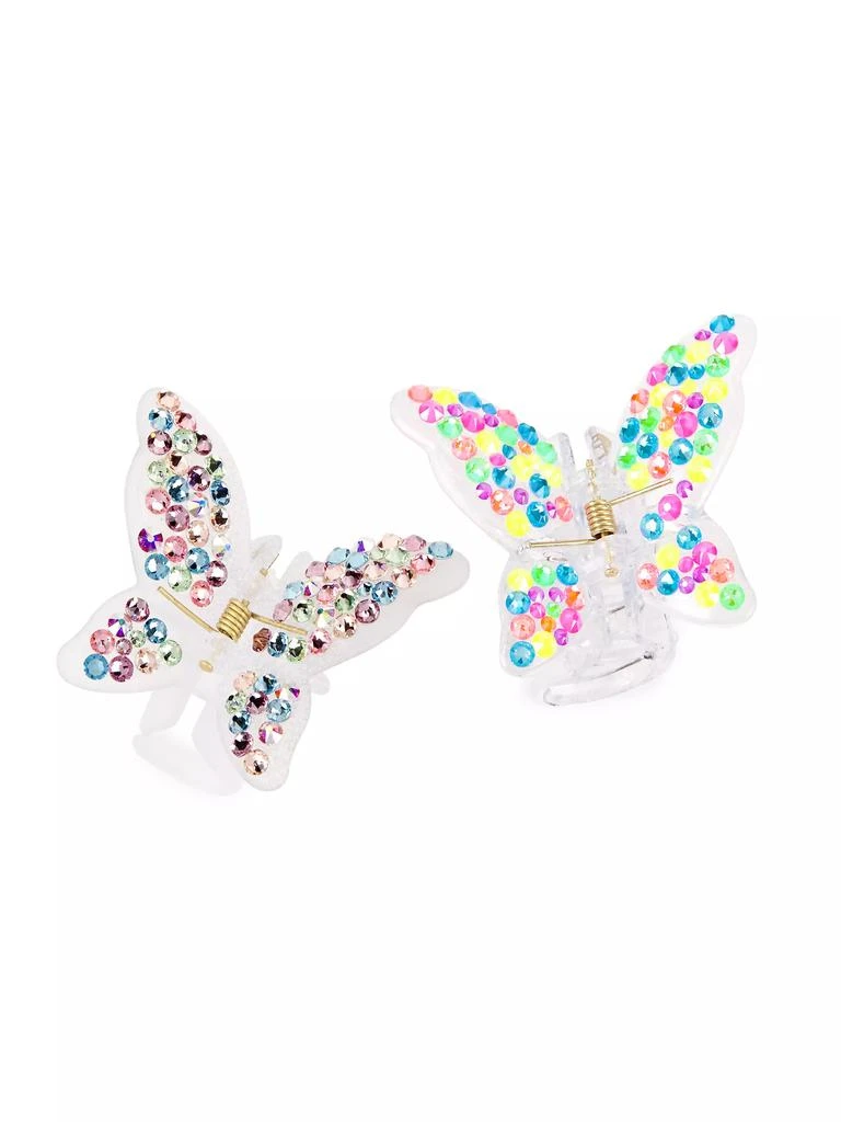 Bari Lynn Girl's 2 Pack Butterfly Clip Set 1