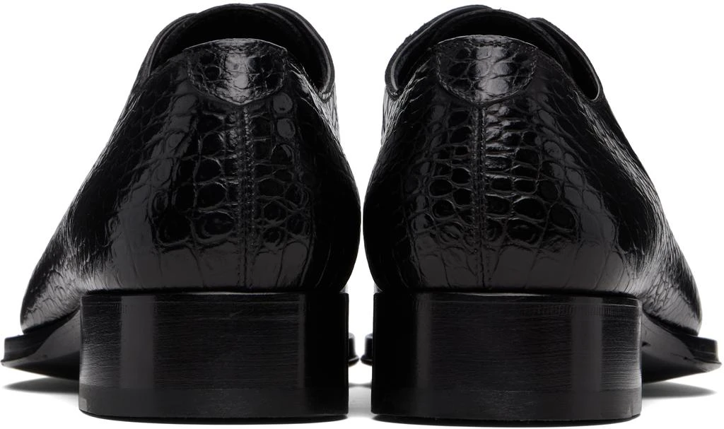 Tom Ford Black Shiny Printed Croc Elkan Oxfords 2