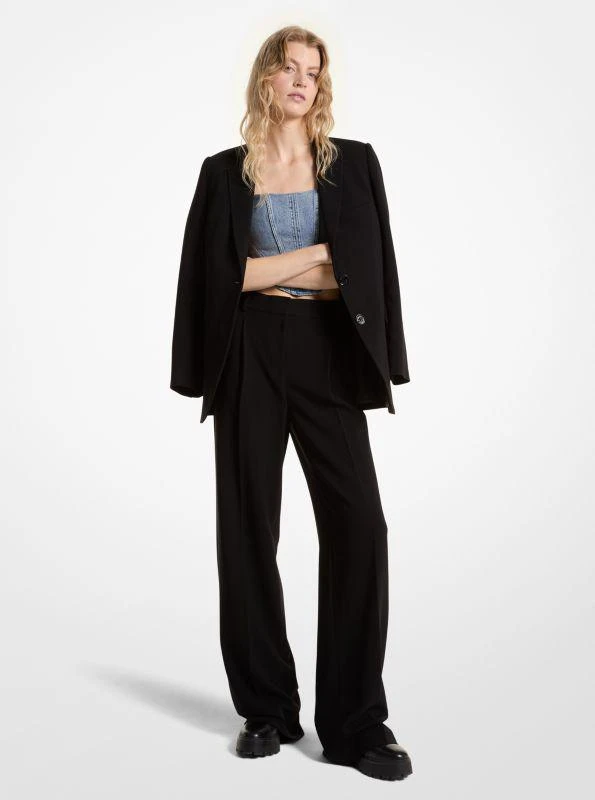 Michael Kors Crepe Wide-Leg Pants 1