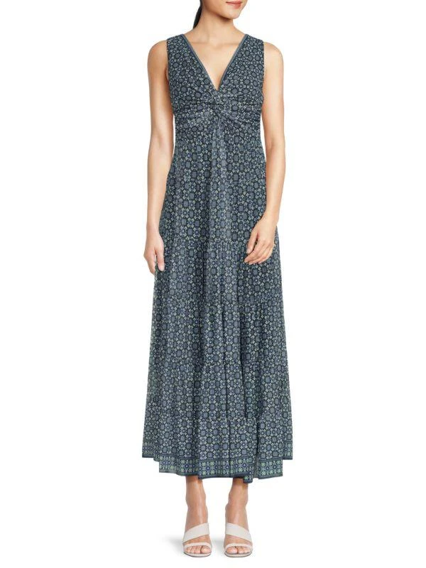 Max Studio ​Mesh Twist-Front Sleeveless Maxi Dress 1