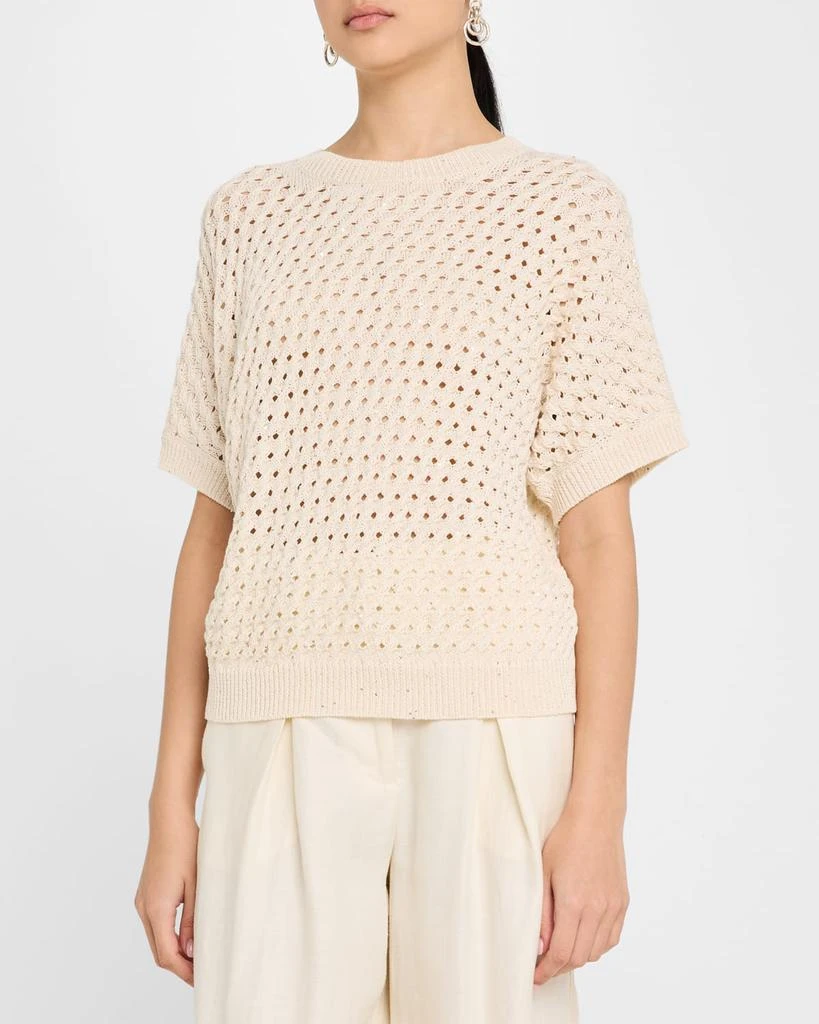 Peserico Sequin-Embellished Open Knit Sweater 4
