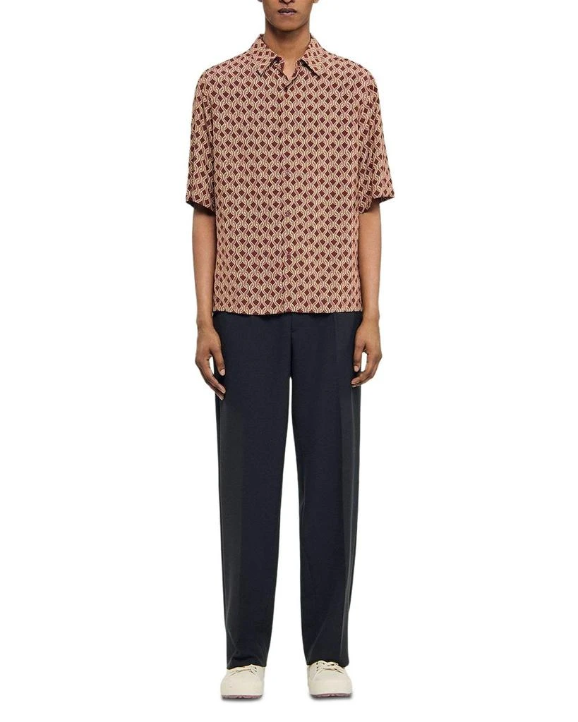 Sandro Printed Short Sleeve Shirt 3