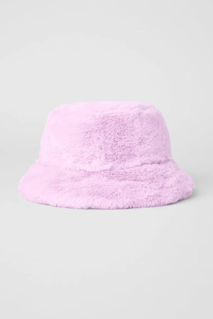 Alo Sugarplum Pink Faux Fur Bucket Hat NEW RARE ? Alo Faux Fur Bucket Hat - Sugarplum Pink - Hats - Compare  main image 3