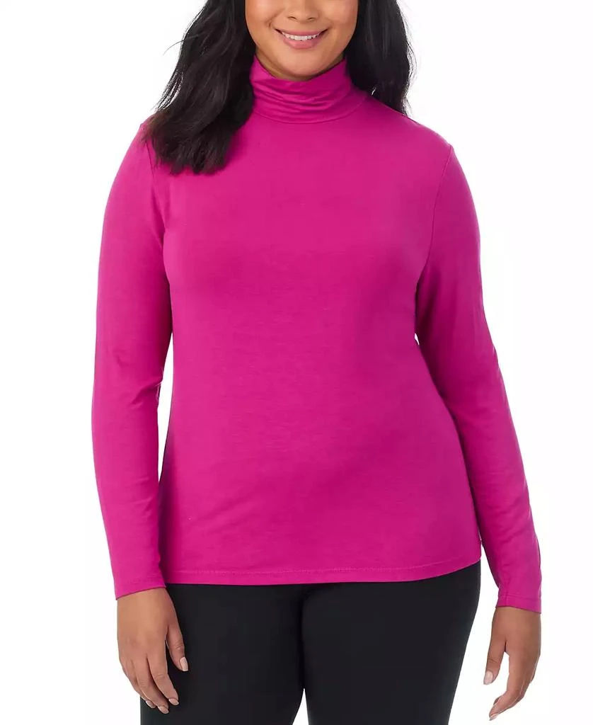 Cuddl Duds Plus Size Softwear Long-Sleeve Turtleneck Top 1