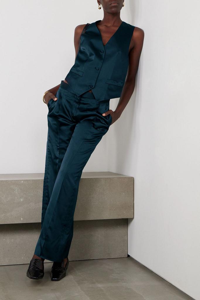 Brioni Silk-satin twill vest